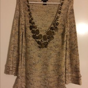 BCBG Sweater with stone detail
